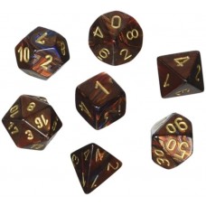 Chessex: Scarab Mini Blue Blood/Gold 7-Die RPG Set (CHX20419)