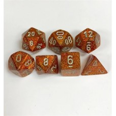 Chessex: Glitter Mini Gold/Silver 7-Die RPG Set (CHX20503)