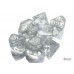 Translucent Clear/white Polyhedral 7-Dice Set (CHX23071)
