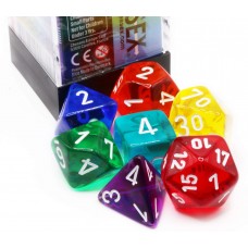 Chessex Prism Translucent Dice (GM And Beginner Player Set) (CHX23099) Chessex Prism Translucent Dice (GM And Beginner Player Set) (CHX23099)