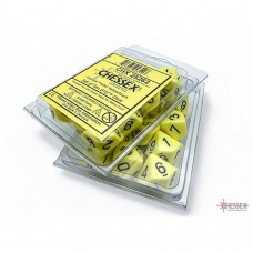 Chessex d10 Dice Set: Opaque - Pastel Yellow/Black (10) (CHX25262)