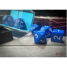  Opaque Polyhedral Blue/white 7-Die Set (CHX25406)