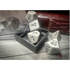  Opaque Polyhedral Dark Grey/black 7-Die Set (CHX25410)