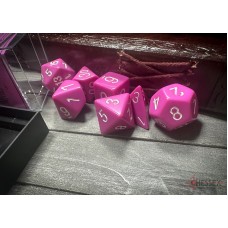  Opaque Polyhedral Light Purple/white 7-Die Set (CHX25427)