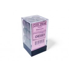 Opaque Black/pink 16mm d6 Dice Block (12 dice) (CHX25648) Opaque Black/pink 16mm d6 Dice Block (12 dice) (CHX25648)