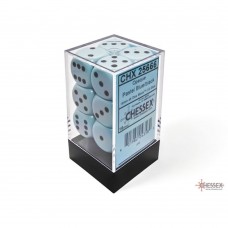 Chessex 16mm d6 Dice Set: Opaque - Pastel Blue/Black (12) (CHX25666)