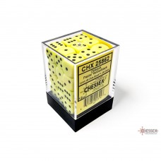 Chessex 12mm d6 Dice Set: Opaque - Pastel Yellow/Black (36) (CHX25862)