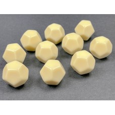 Opaque Polyhedral Bag of 10 Blank Ivory D12 (CHX29045)