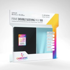 Prime double Sleeving Pack clear/black (2x100 sleeves) (GGS10109ML)
