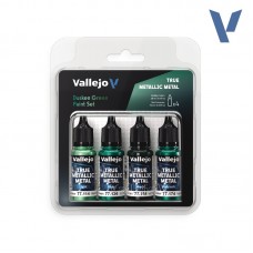 Vallejo: True Metallic Metal SET - Dusken Green Paint Set (VJ77257)