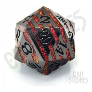 CritStones Metal Dice D20 Pyroblade 3 cm (CRST30948)