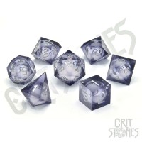 CritStones Liquid Core Dice Set Orbital Tide (silver ink) (7) (CRST60045)
