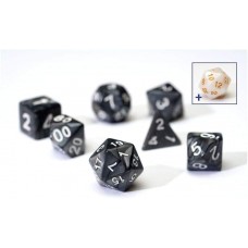 Sirius a Dice Pearl Charcoal Grey Acrylic Dice Set (SDZ0001-01)
