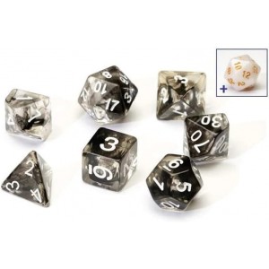 Sirius a Dice Black Cloud Transparent Resin Dice Set (SDZ0001-08)