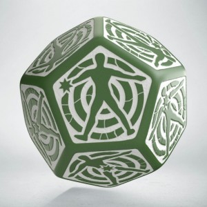 D12 Green & white Hit Location die (1) (Q12HIT14)