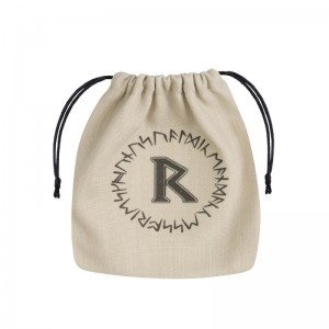 Runic Beige & black Dice Bag (QBRUN201)