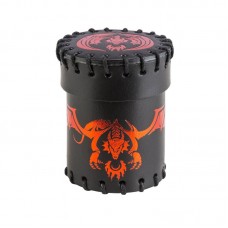 Flying Dragon Black & red Leather Dice Cup (QCFDR101)