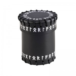 Runic Black Leather Dice Cup (QCRUN101)