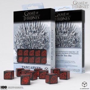 Game of Thrones. Targaryen 10xD6 Dice Set (QGOT3B)