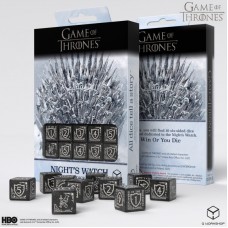 Game of Thrones. Night's Watch 10xD6 Dice Set (QGOT5B) Game of Thrones. Night's Watch 10xD6 Dice Set (QGOT5B)
