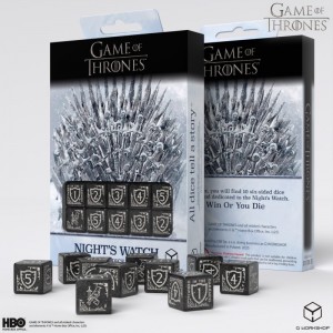 Game of Thrones. Night's Watch 10xD6 Dice Set (QGOT5B) Game of Thrones. Night's Watch 10xD6 Dice Set (QGOT5B)