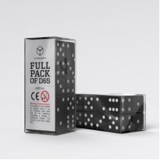 Full Pack of D6s: Black&White (QS20601) Full Pack of D6s: Black&White (QS20601)