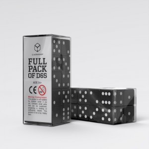 Full Pack of D6s: Black&White (QS20601)