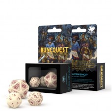 RuneQuest Beige & burgundy Expansion Dice (3) (QSRQE87)