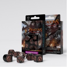 Dragons Modern Dice Set Black & Copper (QRDRA3X)