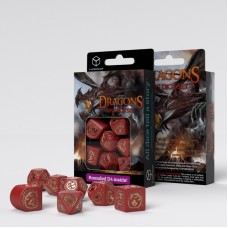 Dragons Modern Dice Set Red & Gold (QRDRA4C)