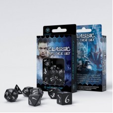 Classic RPG Black & white Dice Set (7) (QSCLE05)