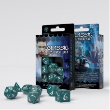 Classic RPG Stormy & white Dice Set (7) (QSCLE1A)