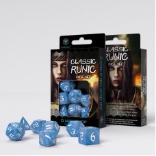 Classic Runic Glacier & white Dice Set (7) (QSCLR1R)