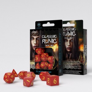 Classic Runic Red & yellow Dice Set (7) (QSCLR23)