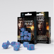 Classic Runic Glacier & pink Dice Set (7) (QSCLR2G)