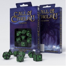 Call of Cthulhu 7th Edition Black & green Dice Set (QSCTR06)
