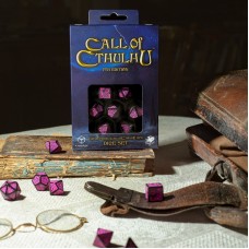 Call of Cthulhu 7th Edition - Black & magenta Dice Set (QSCTR3P)