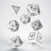 Elvish White & black Dice Set (7) (QSELV02)