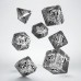 Elvish Translucent & black Dice Set (7) (QSELV10)