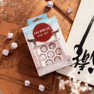 Japanese Dice Set - Blue Star Lotus (QSKAN3Z) Japanese Dice Set - Blue Star Lotus (QSKAN3Z)