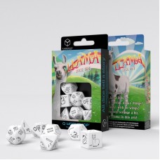 Bright Llama Dice Set (White & black) (QSLLA02)