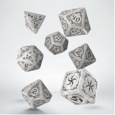 Tribal Dice Set: Pearl & Brown (QSTRB01)