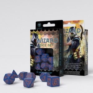 Wizard Dark-blue & orange Dice Set (QSWIZ01)