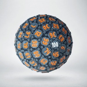 D100 Sphere Graphite & Orange (Q100SF3H)